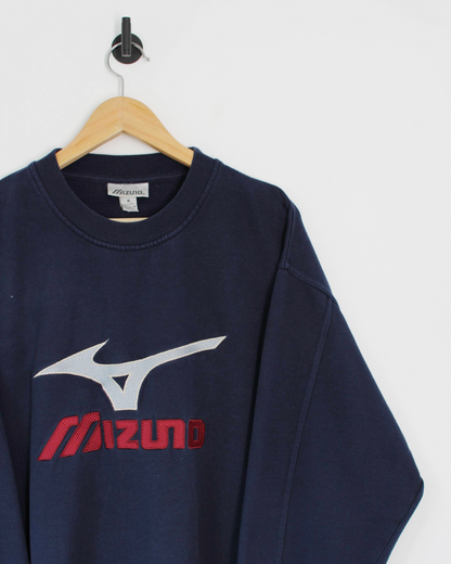 00s Mizuno Navy/Red Crewneck Sweatshirt (S/M)