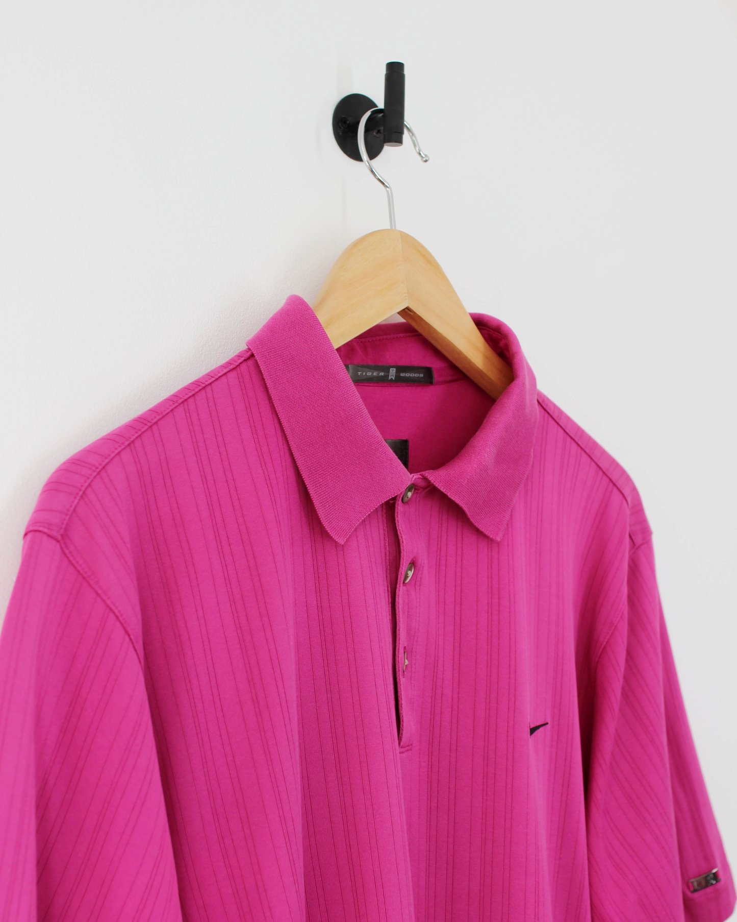 00s Nike Tiger Woods St Andrews Magenta Polo-Shirt (L)