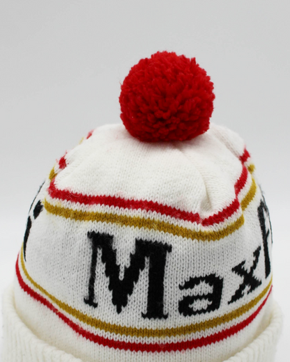 90s Maxfli White/Red/Gold Beanie Hat