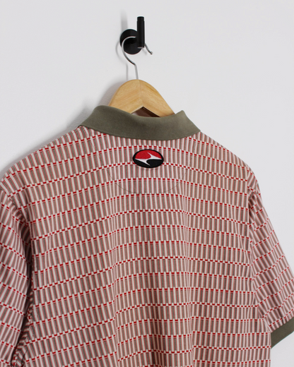 90s Nike Tiger Woods Yin Yang Red/Green Abstract Polo-Shirt (S)