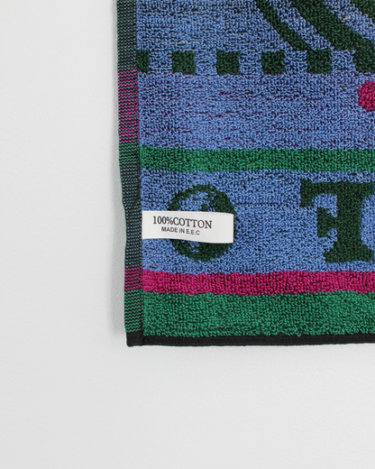 90s Abstract Green/Blue/Pink Golf Towel