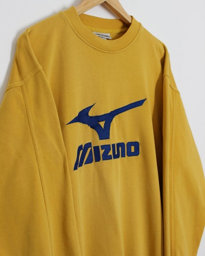 00s Mizuno Yellow/Blue Crewneck Sweatshirt (M)