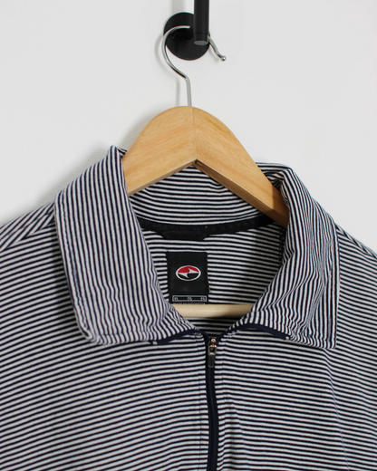 90s Nike Yin Yang White/Black Zipped Polo-Shirt (XL)