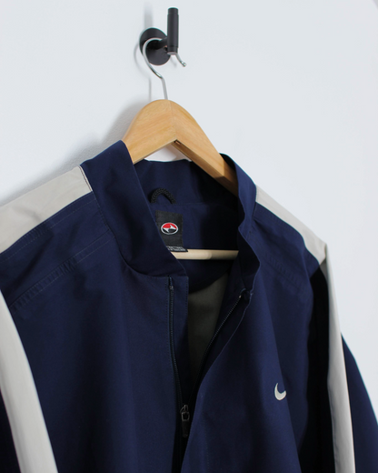 90s Nike Yin Yang Navy/White Half-Zip Windbreaker (XL)