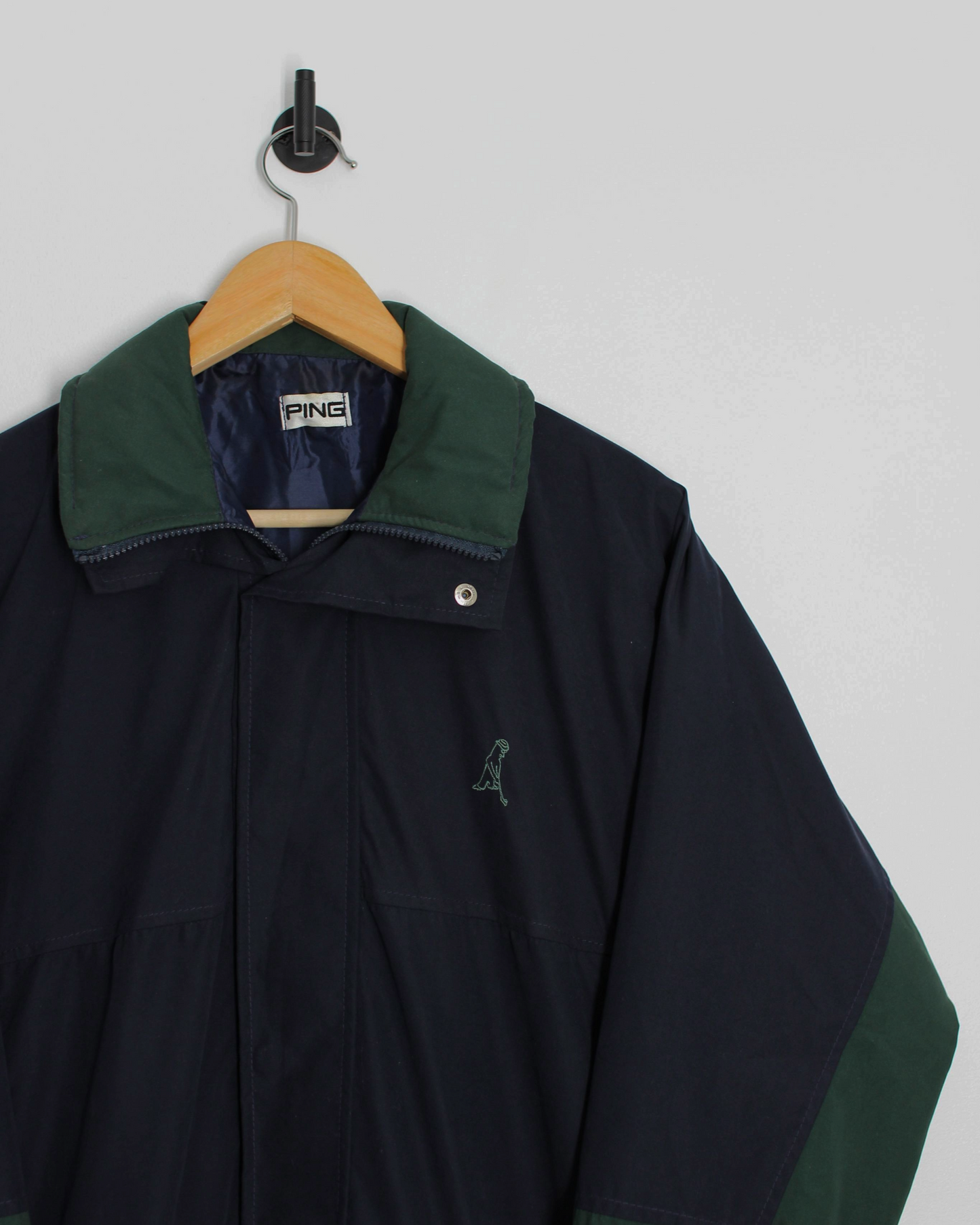 90s Ping Navy/Green Full Zip Jacket (XS)