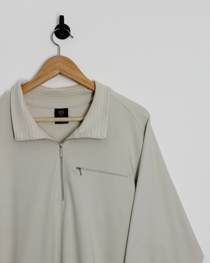 00s Nike Beige Quarter Zip Jumper (L)