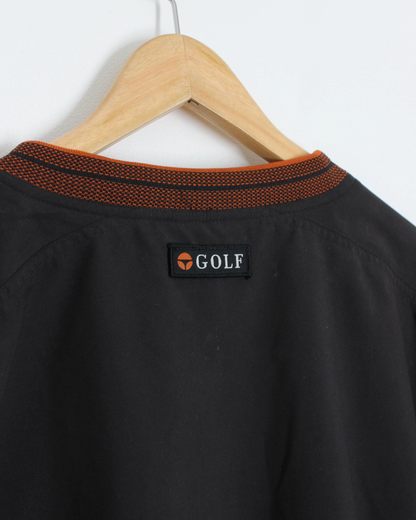 90s TaylorMade Black/Orange V-Neck Windbreaker (XL)