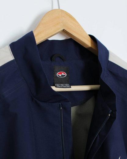 90s Nike Yin Yang Navy/White Half-Zip Windbreaker (XL)
