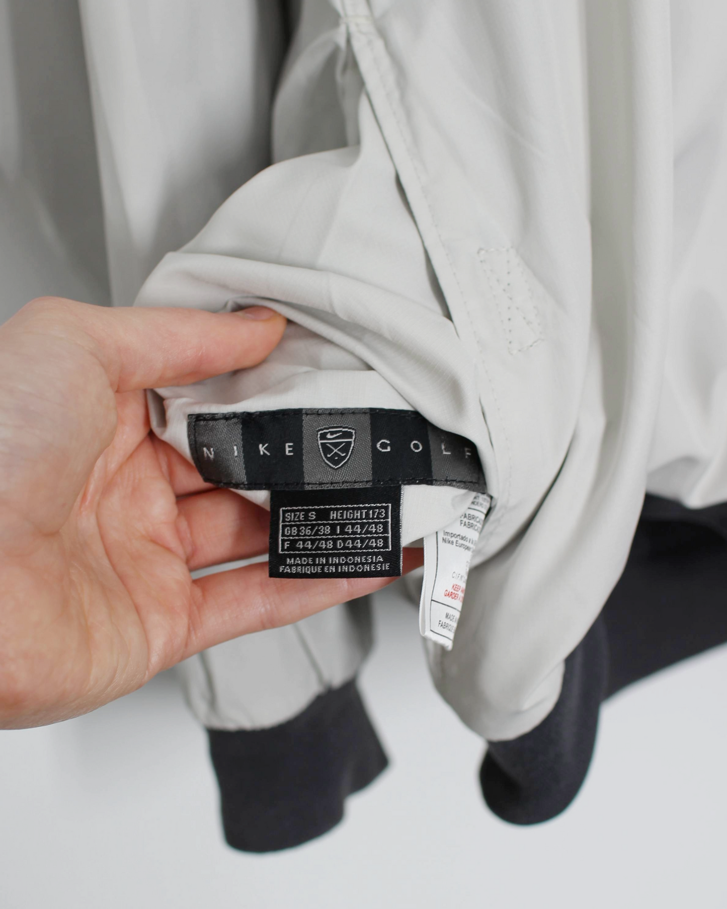 00s Nike Reversible Grey/Cream Pullover (S)