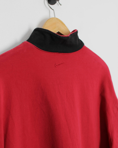 90s Tiger Woods Yin Yang Long Sleeve Mock Neck Golf Top (XL)