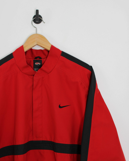 90s Nike Yin Yang Red/Black Half-Zip Windbreaker (L/XL)