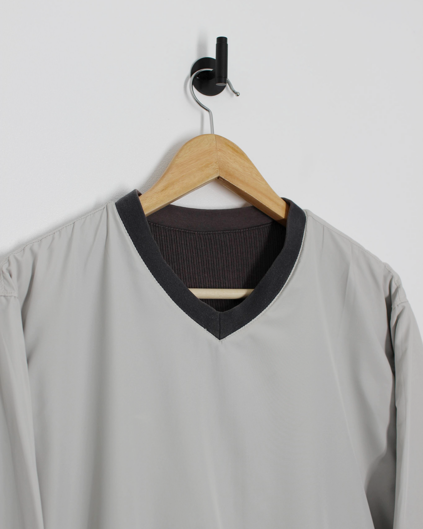 00s Nike Reversible Grey/Cream Pullover (S)