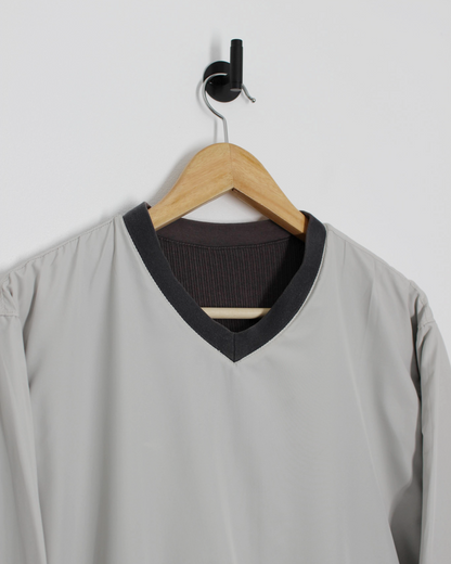 00s Nike Reversible Grey/Cream Pullover (S)