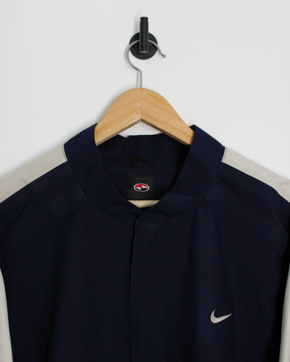 90s Nike Yin Yang Navy/White Half-Zip Windbreaker (XL)