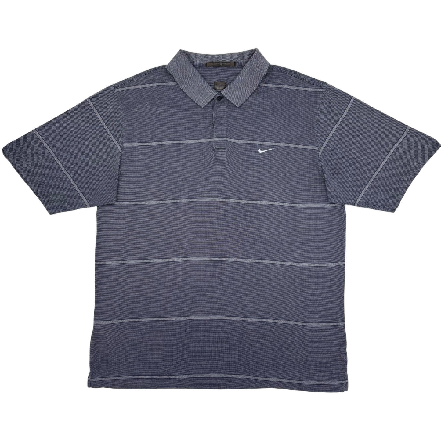 Nike Tiger Woods Grey Striped Polo-Shirt (L)