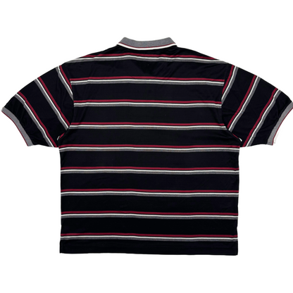 Nike Tiger Woods Red/Black/White Striped Polo-Shirt (L)