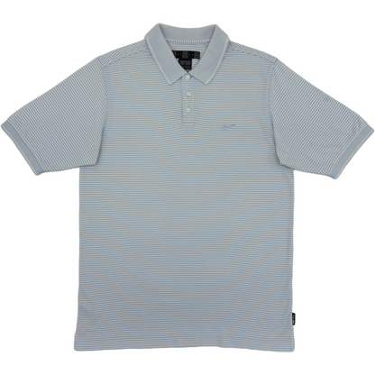 Nike Golf Light Blue/White Striped Polo-Shirt (M)