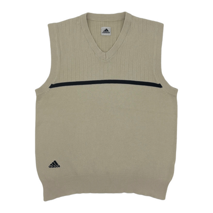 Adidas Beige/Black Golf Vest (S)