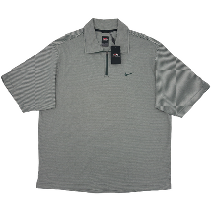 Nike Tiger Woods Yin Yang Green/White Striped Polo-Shirt with Tags (XL)