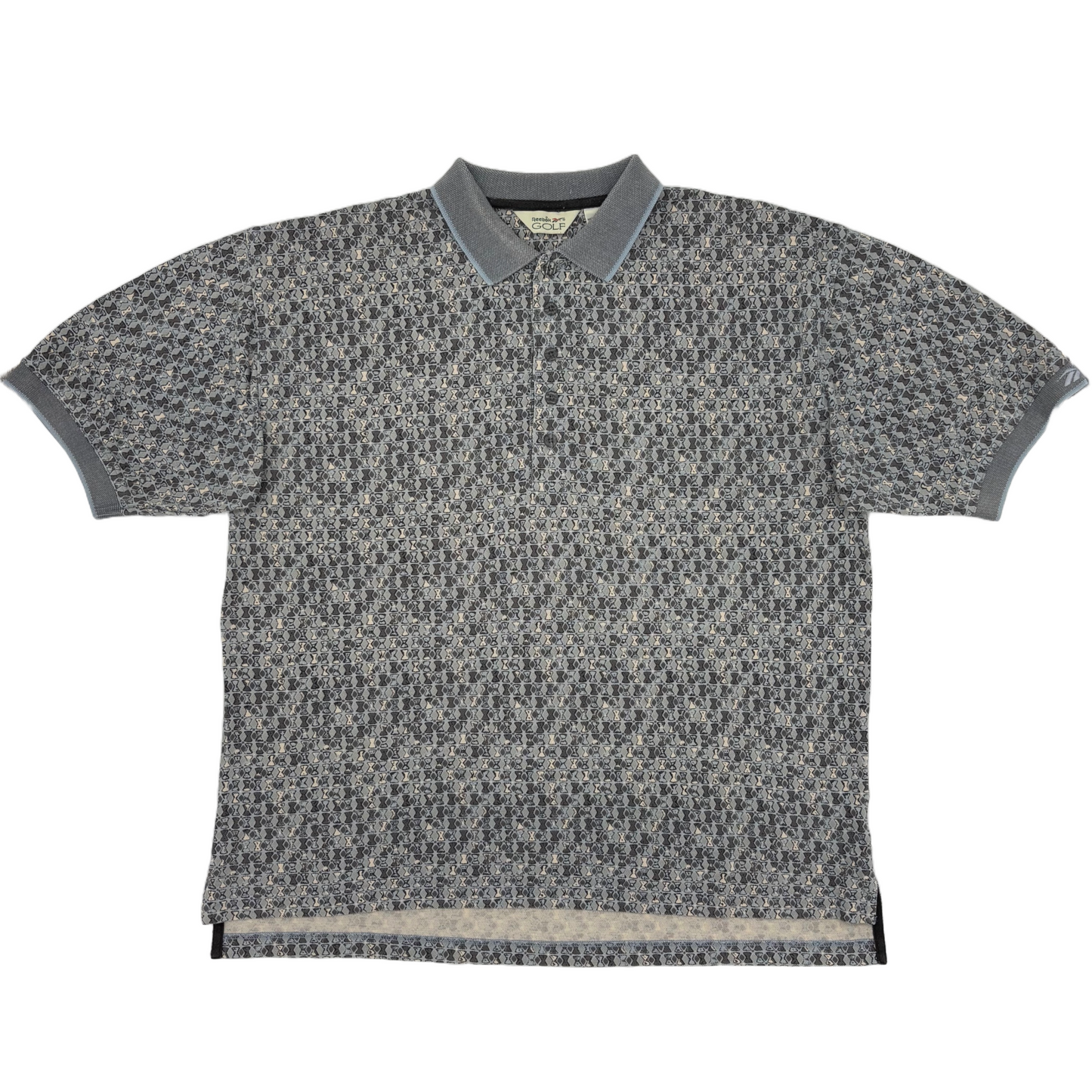 Reebok Grey Abstract Polo-Shirt (L)