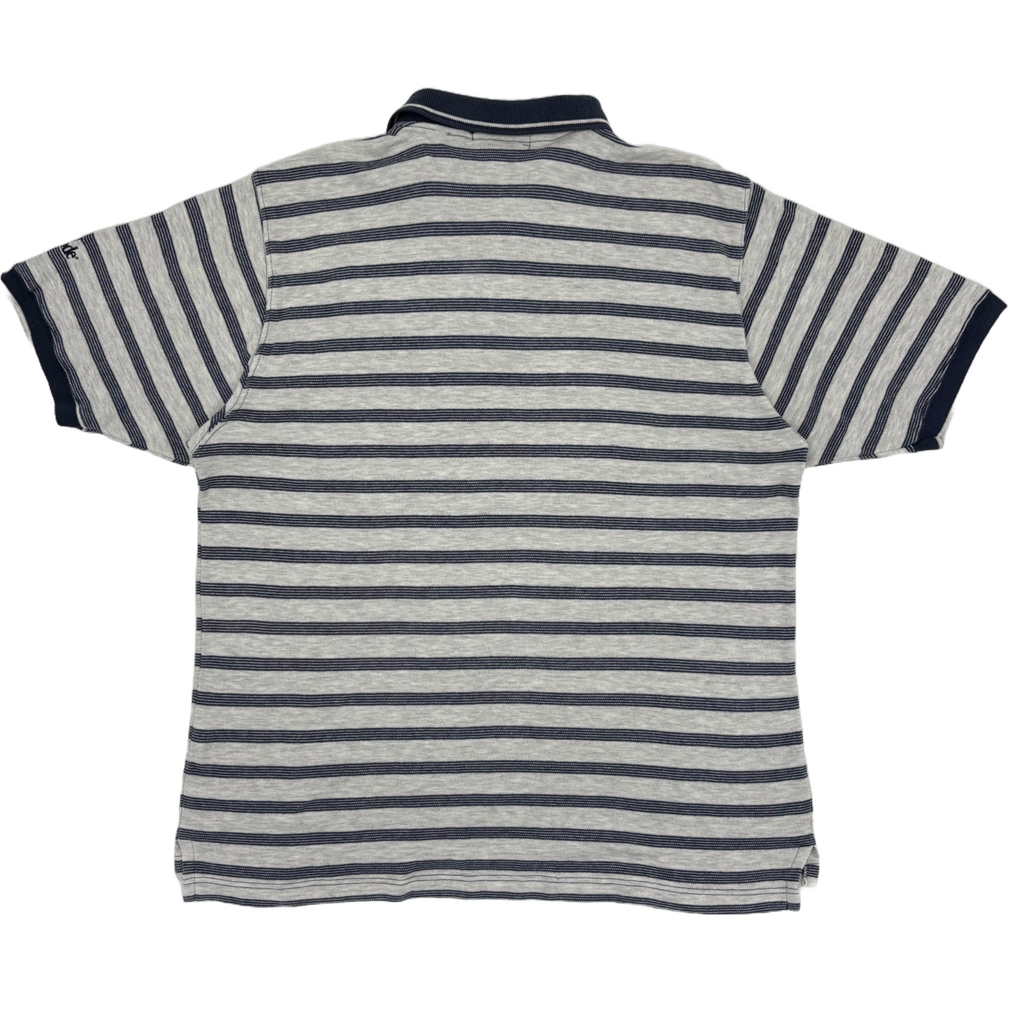 TaylorMade Light Grey/Navy Striped Polo-Shirt (L)